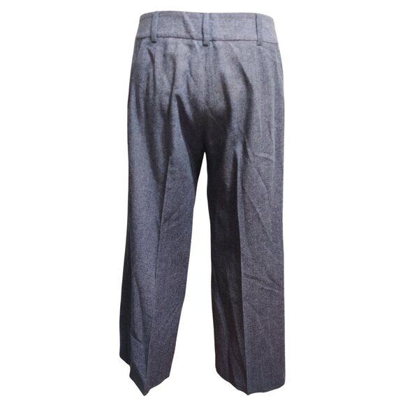 Ann Taylor Factory 10P Purple Black Wool Blend Trousers Petite Wide Leg Pants - Picture 3 of 6